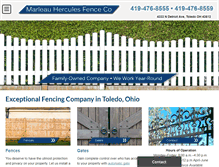 Tablet Screenshot of marleauherculesfence.com